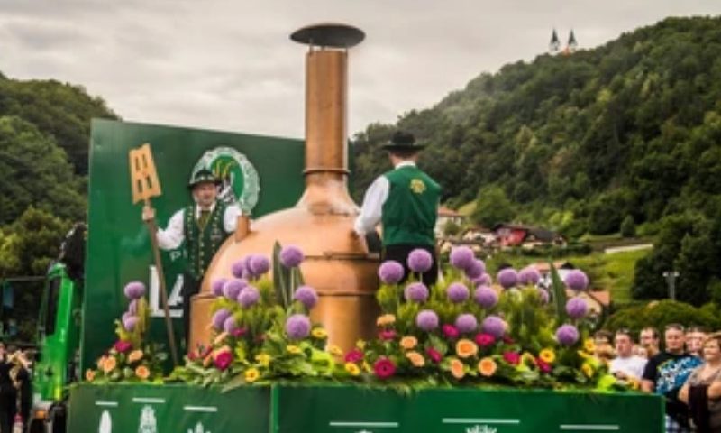 Blumen und Bier in Laško